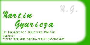 martin gyuricza business card